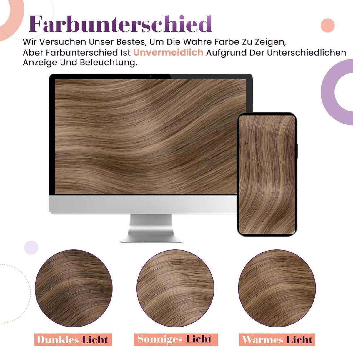 Clip-in Echthaar Extensions Braun Ombre Gold 60cm