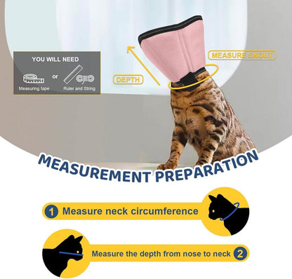 Weiche Halskrause für Katzen nach Operation, Pink XS 21-28cm