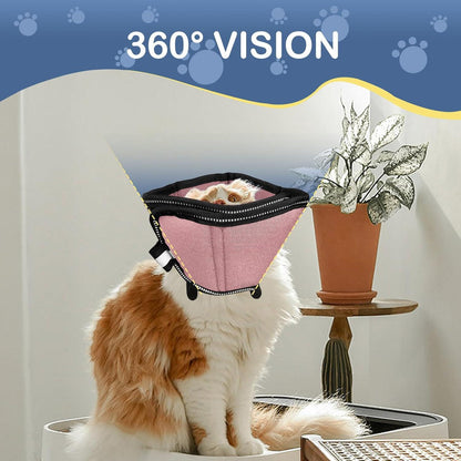 Verstellbarer Leckschutz Hundekragen Weiche Halskrause Katze Pink XS