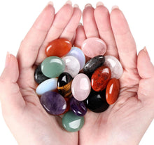 Kristall-Heilstein-Set 10PCS Oval Pocket Edelsteine Amethyst