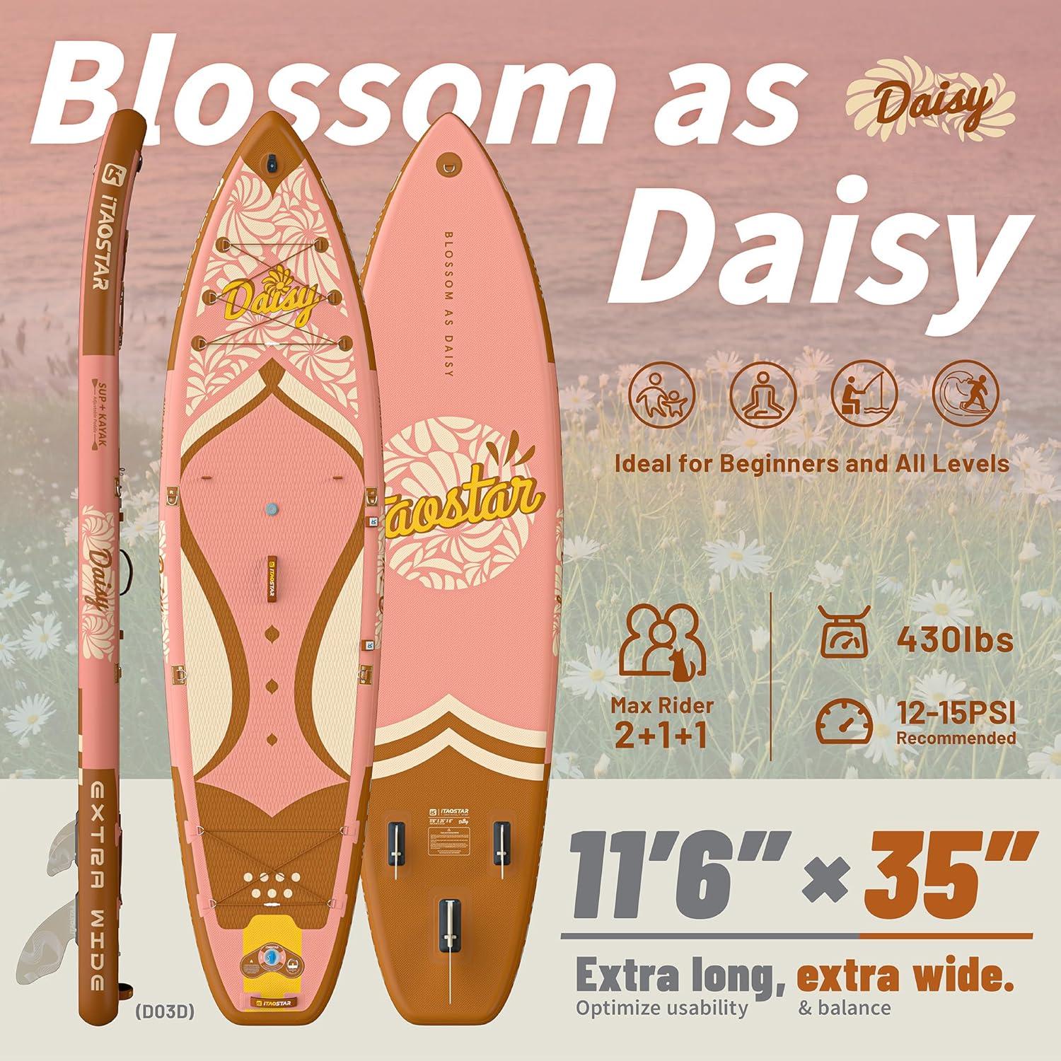 iTAOSTAR Daisy 35 Inflatable Paddle Board Kit - Extra Wide