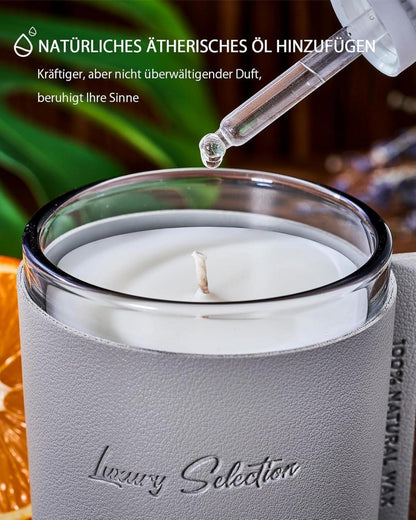 M&SENSE Natürliche Sojakerze Eukalyptus-Minze, 210g Luxuskerzengeschenk