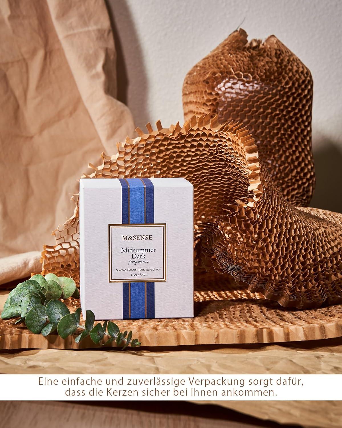 M&SENSE Natürliche Sojakerze Eukalyptus-Minze, 210g Luxuskerzengeschenk