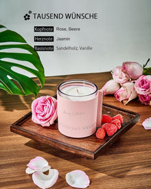 Lavendel Spa Soja-Kerze Leder eingewickelt Geschenk 210g