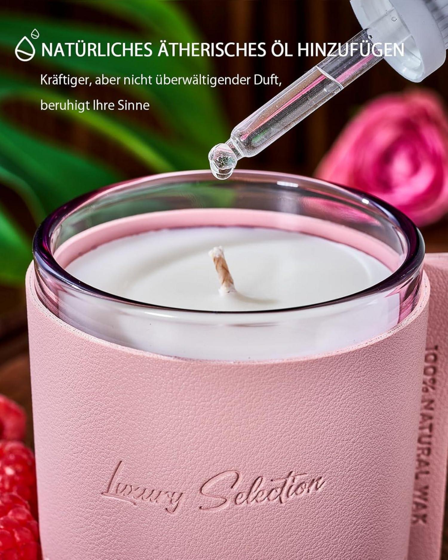 Lavendel Spa Soja-Kerzen für Zuhause, Aromatherapie-Meditation Yoga-Kerze, Luxus Kerze Geschenke, 40h, 210g