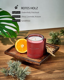 Luxury Leather Wrapped Duftkerze Redwood 210g 50