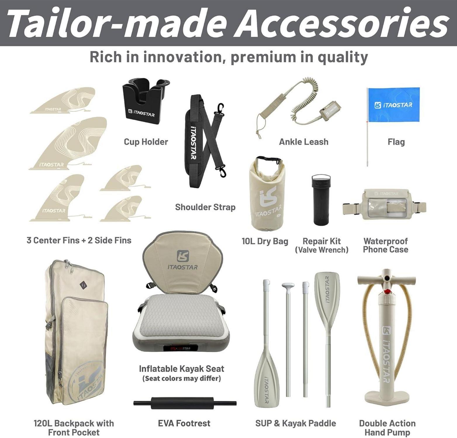 Extra Wide Inflatable Paddle Board with Premium Accessories