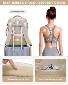 LOVEVOOK Reiserucksack Damen 40L Handgepäck 17.3 zoll Laptop Wasserdicht Wander-Rucksack