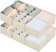 Schubladen Organizer Set Faltbare Aufbewahrungsboxen Beige