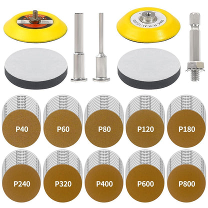 Schleifscheiben Set 75mm Klett 106tlg. für Bohrmaschine & Dremel