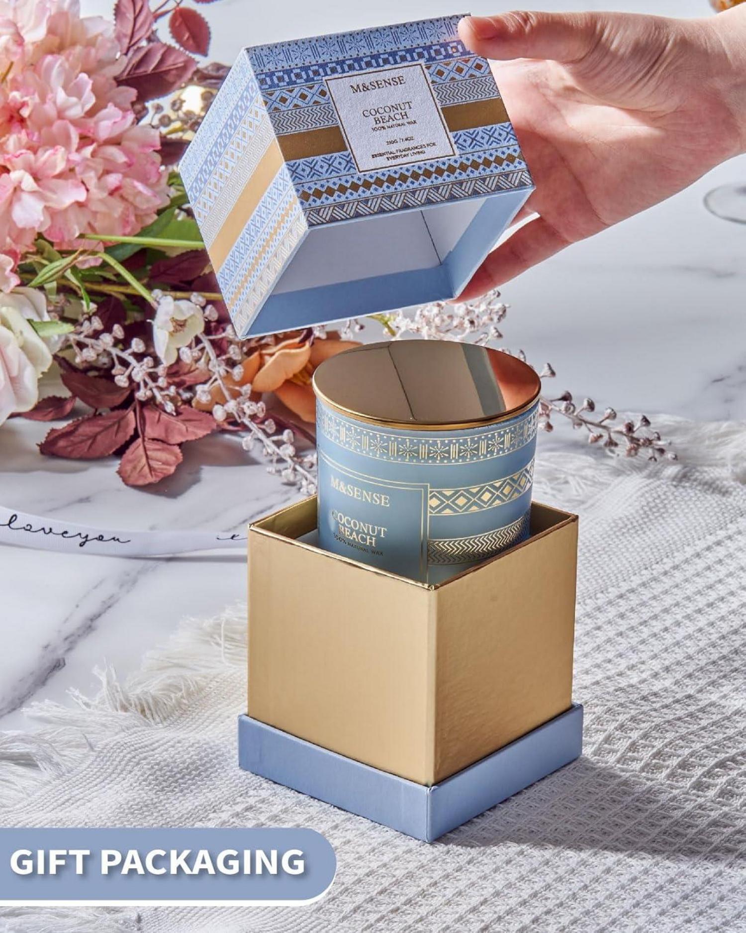 Coconut Beach Scented Candle 210g Natural Soy Stress Relief Luxury