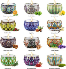 Duftkerzen Set 12 Stück 2.5 OZ Sojawachs Aromatherapie Geschenkset