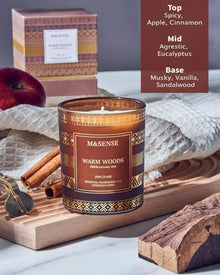 Weihnachtskerze Holzduft 210g 45h Brenndauer Geschenk Frauen