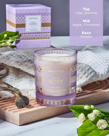 Fliederblüte Sojakerze 210g Aromatherapie Kerze 45h brennend