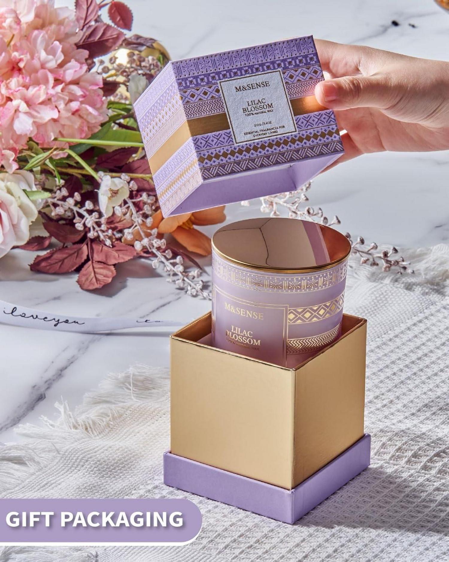 Fliederblüte Sojakerzen für Zuhause duftend 210g Aromatherapie Kerze
