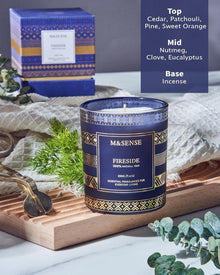 Fireside Maskuline Duftkerze für Männer, Sojawachs, Geschenk