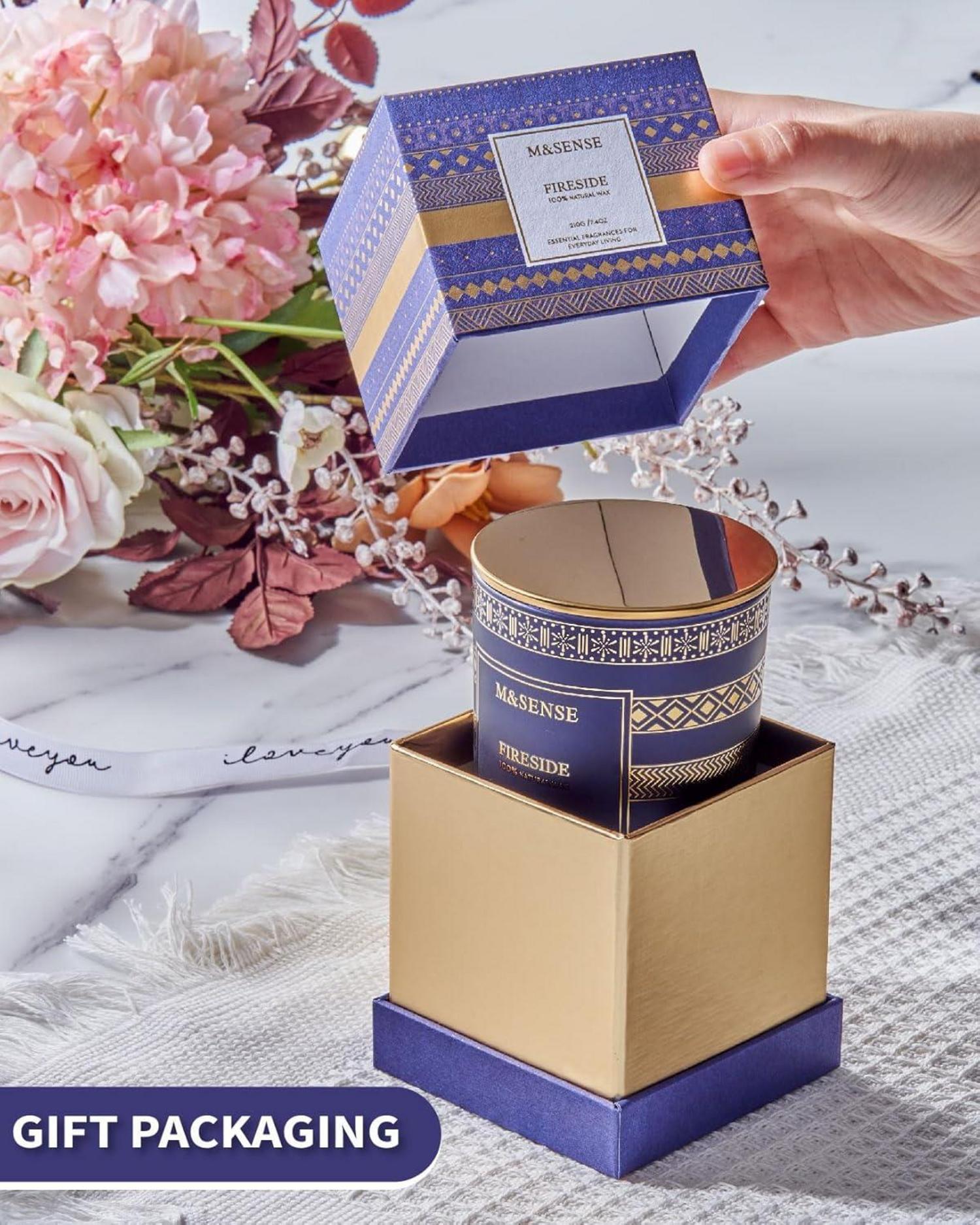 Fireside Duftkerze für Männer Sojakerze Luxus Geschenke Weihnachten