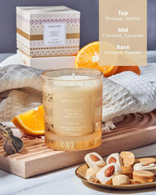 Vanilla Bean Scented Luxury Candle Gift Set 210g - Slow