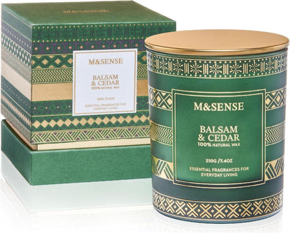 Weihnachtskerze Balsam Zedernholz Duftkerze Soja-Kerze 210g