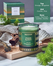 Weihnachtskerze Balsam Zedernholz Duftkerze 210g - Luxus