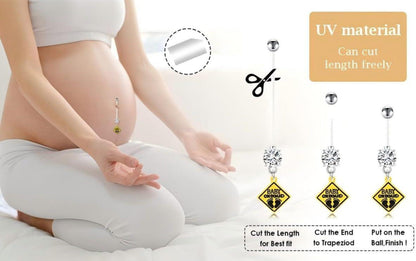 Schwangerschaft Bauchnabelpiercing Set 14G Acryl 6 Stück Bioflex Gem sortiert