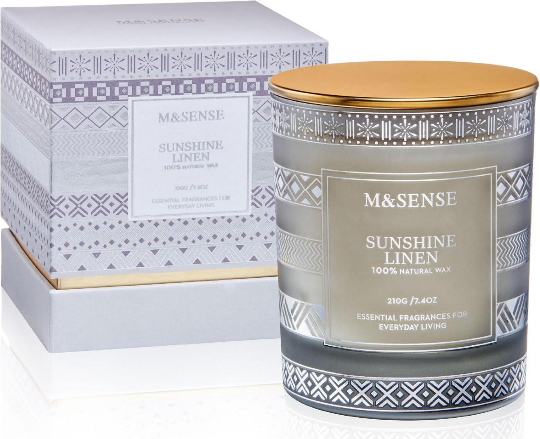 Linen Scented Candles 210g Natural Soy Wax Luxury Candle