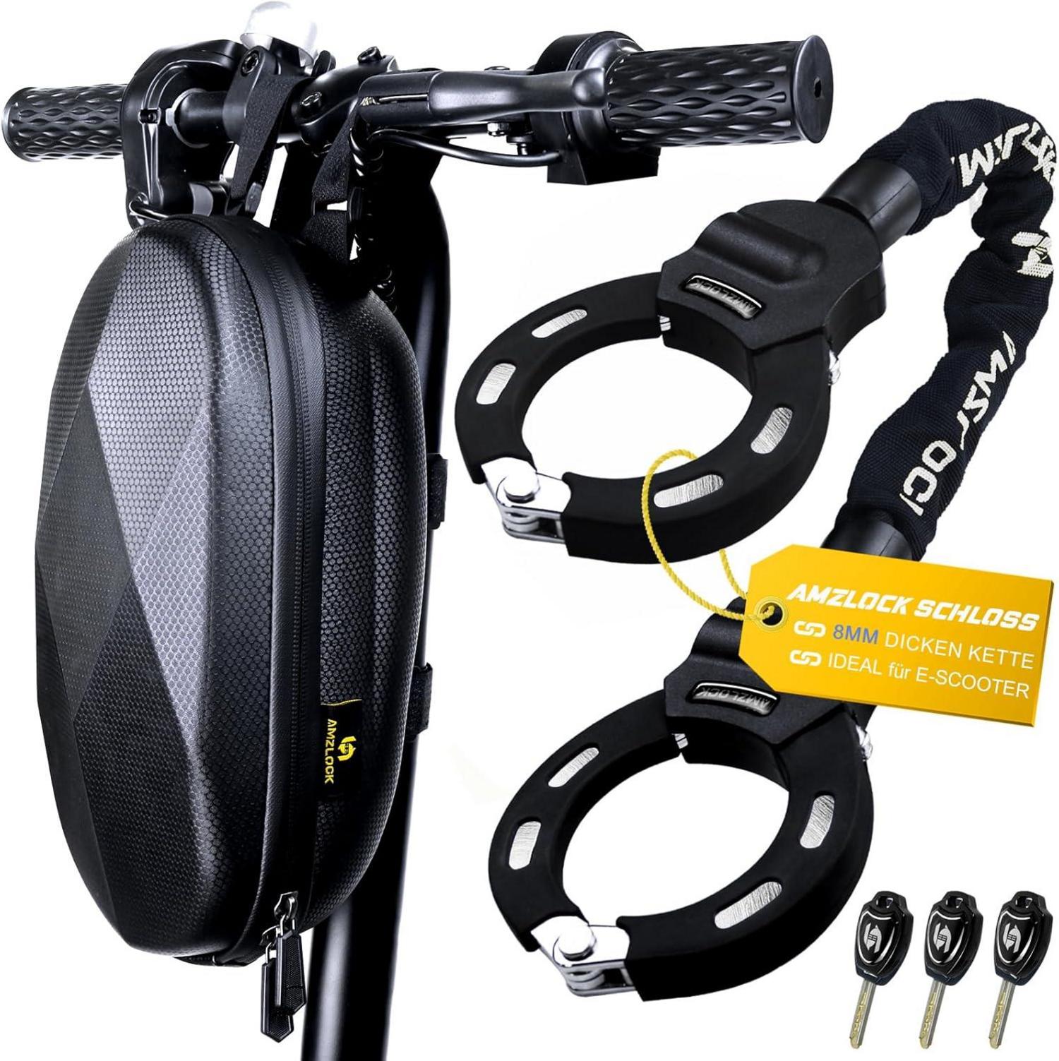 Hochsicherheits Kettenschloss mit Tasche für E Scooter 8mm | 1.6kg