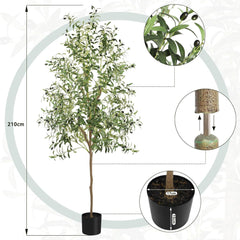 Künstlicher Olivenbaum 210cm groß Kunstpflanze für