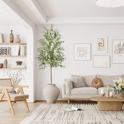 YOLEO Künstlicher Olivenbaum 210cm Kunstpflanze groß Wohnzimmer Büro Deco