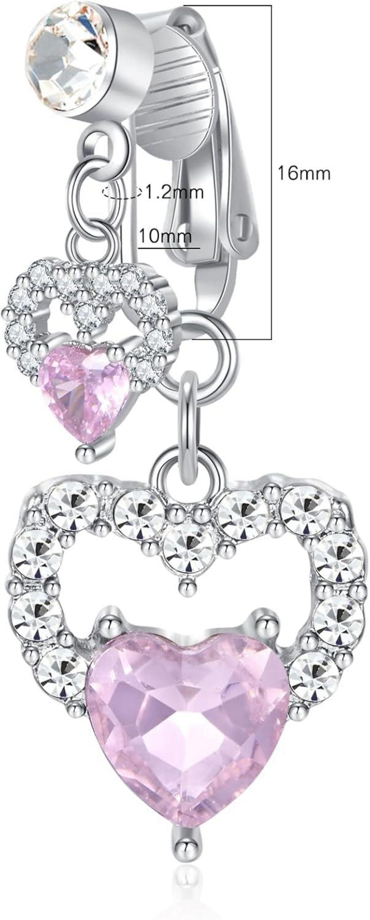 Fake Bauchnabelpiercing Silber Chirurgenstahl Langursalz