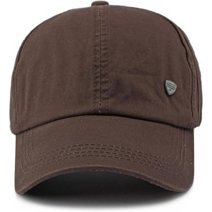Retro Baseball Cap Herren Damen – Atmungsaktive Baumwollkappe Braun
