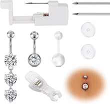 Bauchnabelpiercing Nadeln Pistole Set Körperpiercing Lippe Zunge Ohr