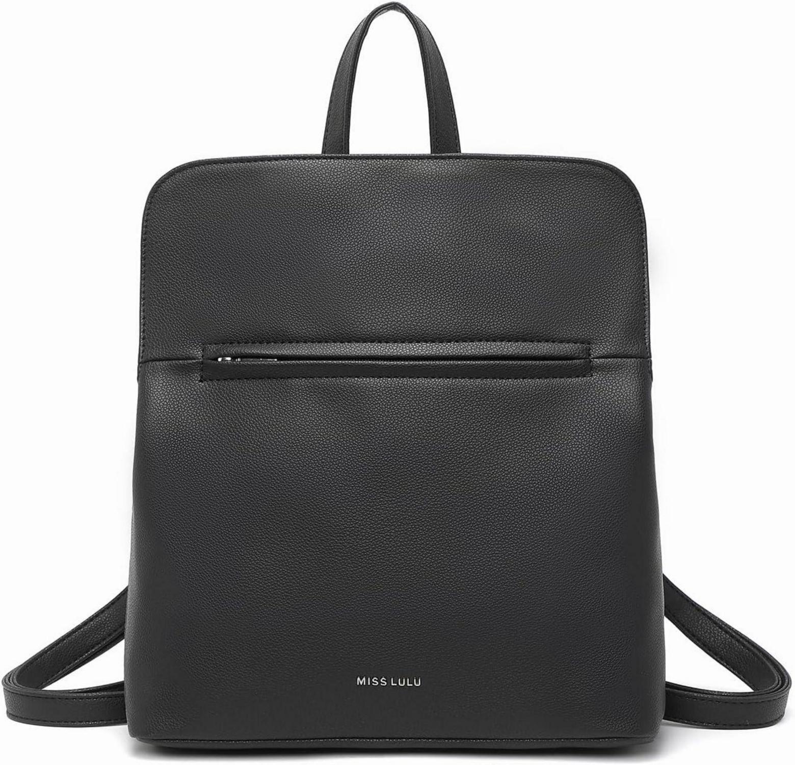 Damen Vintage PU-Leder Rucksack mit Multi-Taschen