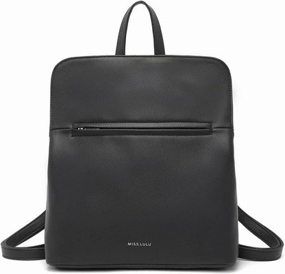 Damen Vintage PU-Leder Rucksack mit Multi-Taschen