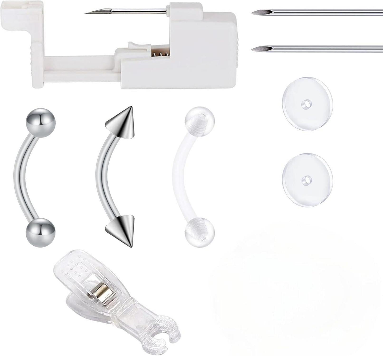 Professionelles Einweg Bauchnabelpiercing Set inkl. Pistole und Nadeln