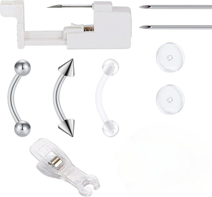 Professionelles Einweg Bauchnabelpiercing Set inkl. Pistole und Nadeln