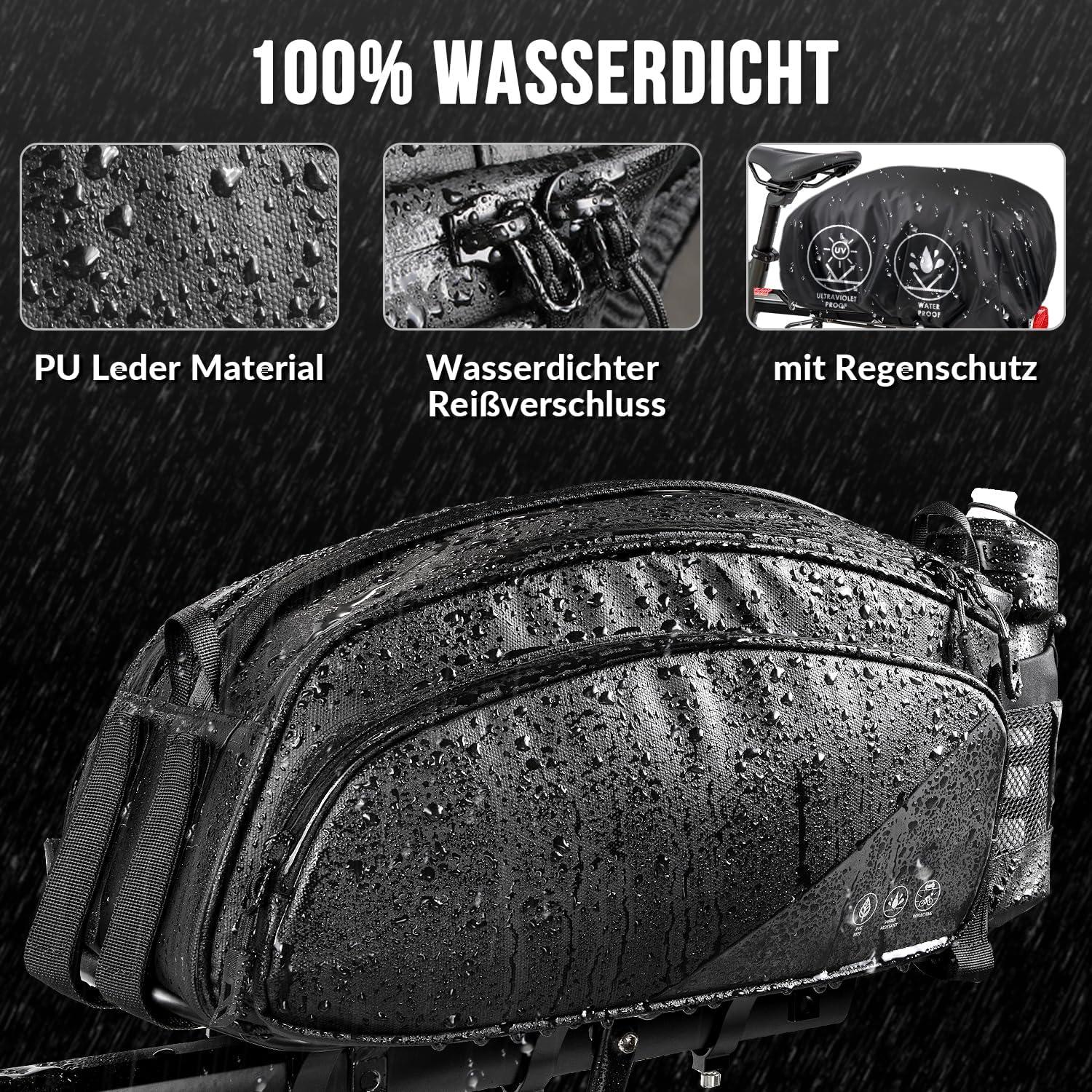 Wasserdichte Fahrradtasche Gepäckträger 12L Reflektierend