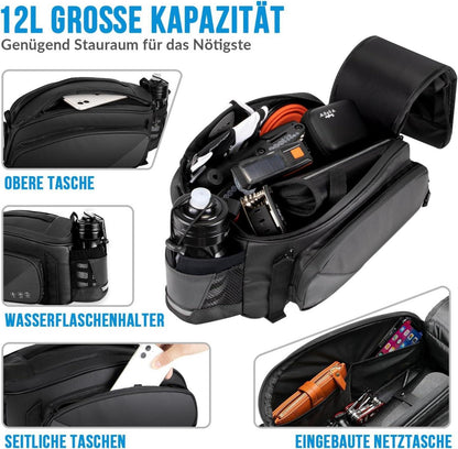Fahrradtasche Eyein 12L wasserdicht reflektierend Schultergurt