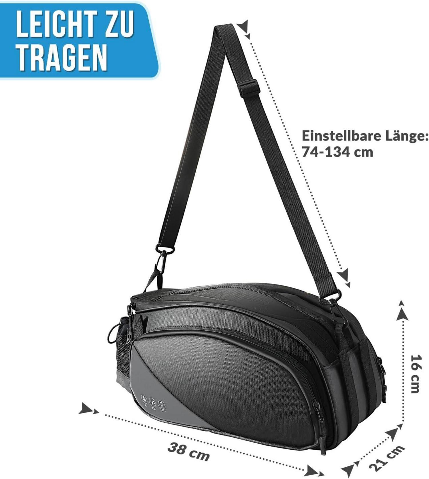Fahrradtasche 12L wasserdicht reflektierend mit Schultergurt