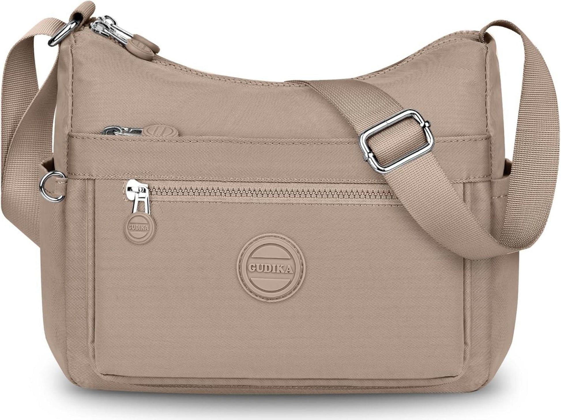 Umhängetasche Damen Wasserdicht Nylon Crossbody Bag Viel Fächer Blau
