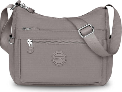 Umhängetasche Damen Nylon Wasserdicht Crossbody Bag Fächer Schultasche