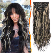 Extensions Highlight Wellige Clip in Haarverlängerung 50cm Schwarz