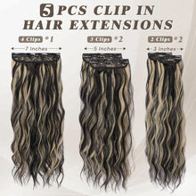 Clip in Extensions 50cm Highlight Wellige Haarverlängerung