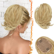 Haarteil Blond Kurzes Dutt Glattes Synthetisch Pferdeschwanz