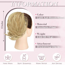 Kurzes Blondes Dutt Haarteil mit Kordelzug - Synthetische