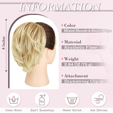 Haarteil mit Kordelzug - Blondes Synthetik Dutt Haarteil