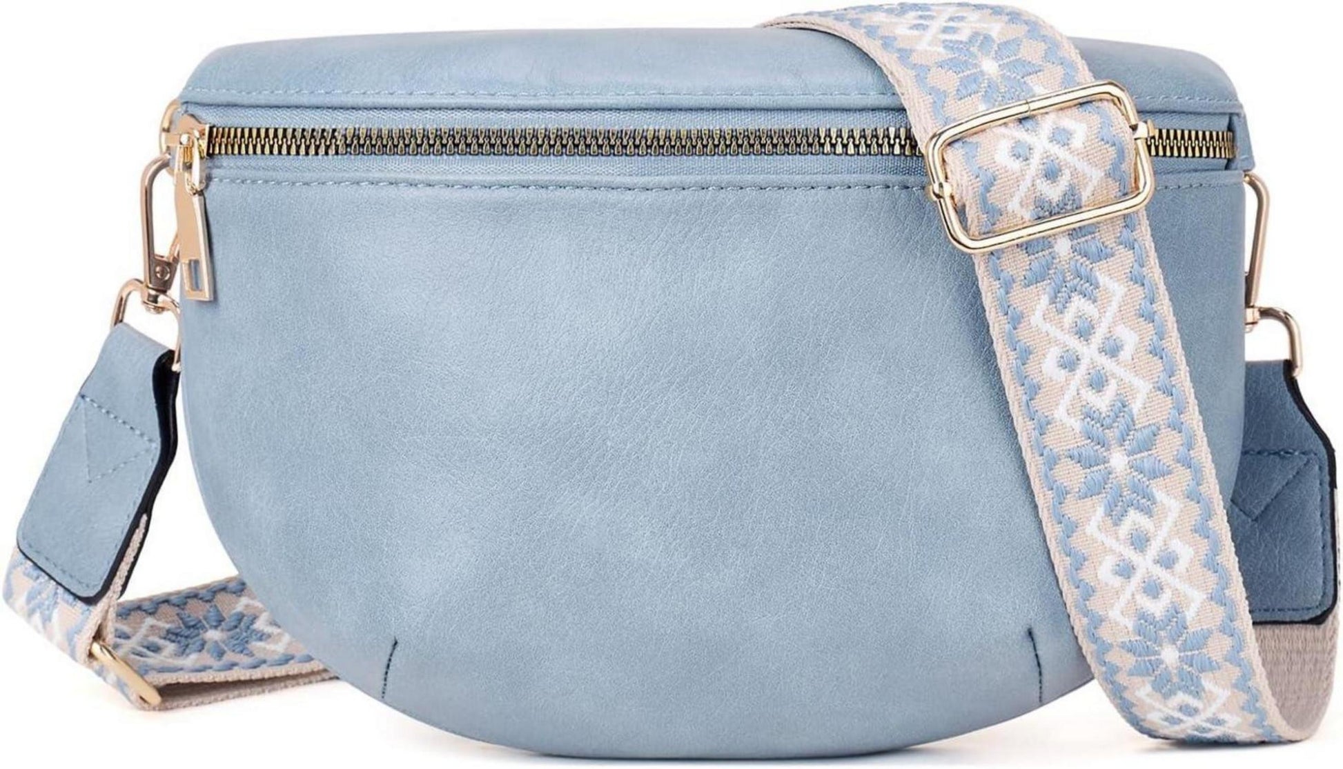 Damen Umhängetasche RFID Blockierung PU Leder Crossbody Brusttasche