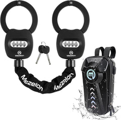 Mezelon E Scooter Zahlenschloss 8mm-Hochsicherheits-Schloss 3L Tasche