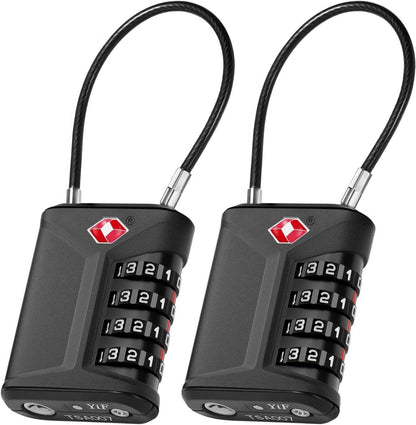Zahlenschloss TSA Kabelschloss Gepäckschloss 4-stellig (2