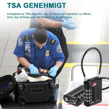 ZHEGE Kofferschloss mit Flexiblem